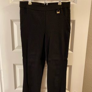 Crop Black Patterned Pants